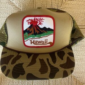 Hawaii Volcano Patch Snap back Trucker Style Hat by Hawaiian Headwear Honolulu